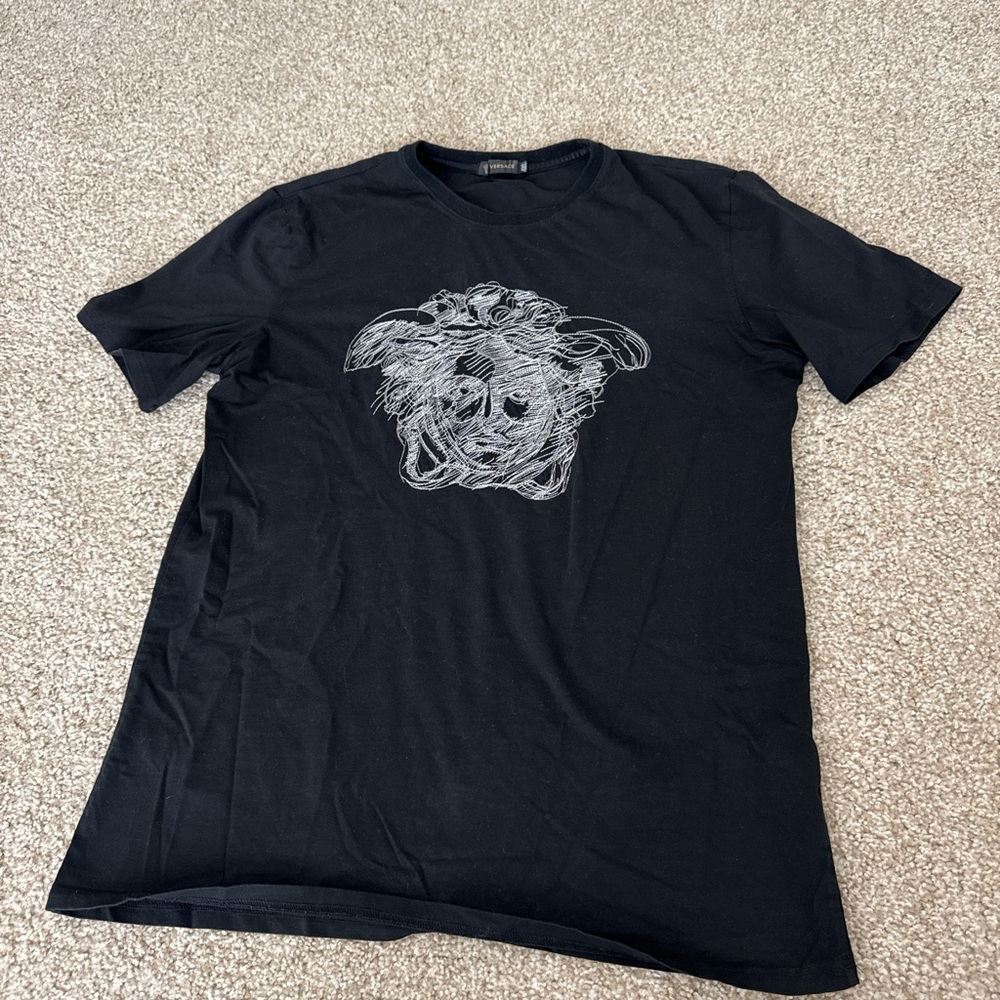 Versace Black Medusa Graphic Tee